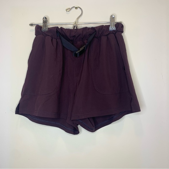 z by zella Pants - Z BY ZELLA Dark Purple Eggplant Belted Buckle Take a Hike Workout Shorts sz XS